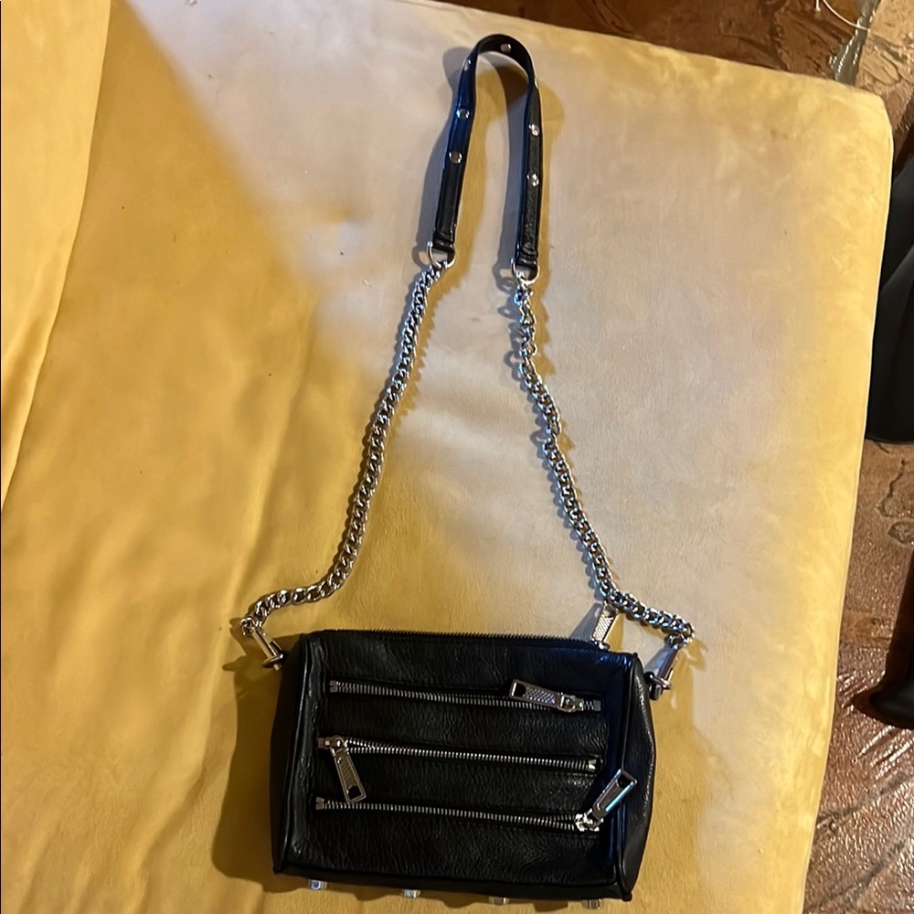 Rebecca mikoff Black Leather Chain Shoulder Bag